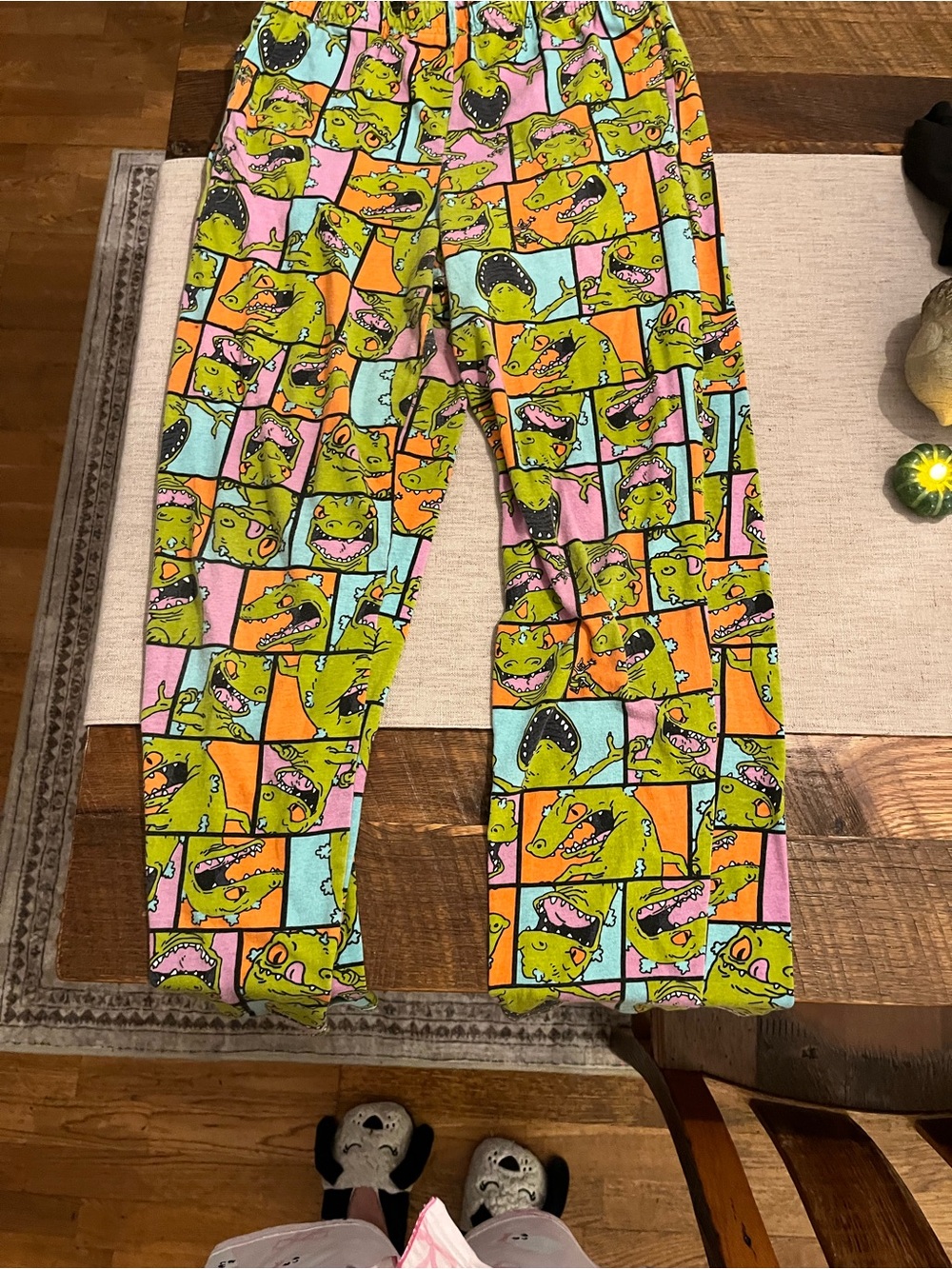 Green Cartoon  Print Lounge Pants